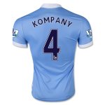 Manchester City Home 2015-16 KOMPANY #4 Soccer Jersey