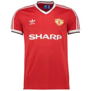 1984 MANCHESTER UNITED HOME RED RETRO SOCCER JERSEY SHIRT