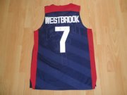 2012 Olympic Team USA Russell Westbrook #7 Navy Blue Jersey