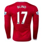 Manchester United LS Home 2015-16 BLIND #17 Soccer Jersey