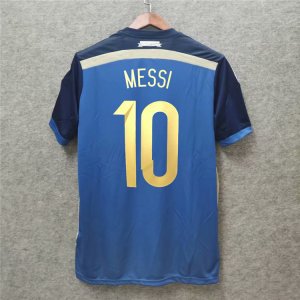 Argentina 2014 World Cup #10 MESSI Away Blue Soccer Jersey Football Shirt