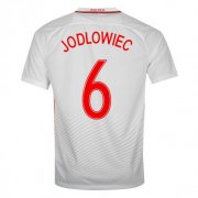 Poland Home 2016 Jodlowiec 6 Soccer Jersey Shirt