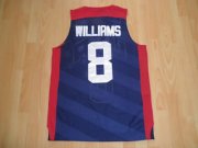 2012 Olympic Team USA Deron Williams #8 Navy Blue Jersey