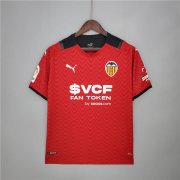 Valencia 21-22 Away Red Soccer Jersey Football Shirt
