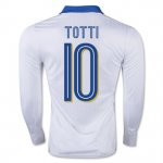 Italy LS Away 2016 Totti Soccer Jersey
