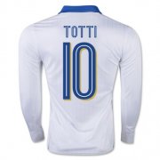 Italy LS Away 2016 Totti Soccer Jersey