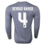 Real Madrid LS Away 2015-16 SERGIO RAMOS #4 Soccer Jersey