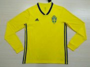 Sweden Home 2018 World Cup LS Soccer Jersey Shirt