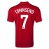 2013 England #7 TOWNSEND Away Red Jersey Shirt