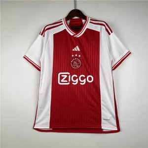 23/24 Ajax Home Red&White Soccer Jersey Football Shirt