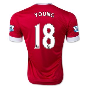 Manchester United Home 2015-16 YOUNG #18 Soccer Jersey