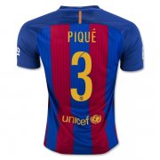 Barcelona Home 2016-17 3 PIQUE Soccer Jersey Shirt