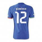 13-14 Italy #12 Giovinco Home Blue Soccer Jersey Shirt