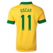 13/14 Brazil #11 OSCAR Yellow Home Jersey Shirt