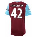 West Ham Home 2015-16 SAMUELSON #42 Soccer Jersey