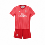 Kids 18-19 Real Madrid Third Away Red Jersey Kit(Shirt+Short)