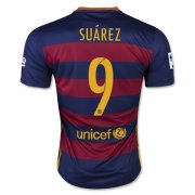 Barcelona Home 2015-16 SUAREZ #9 Soccer Jersey