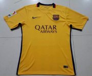Barcelona 2015-16 Away Soccer Jersey Yellow