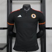 AS Roma 23/24 Third Black Soccer Jersey Football Shirt (Authentic Version)