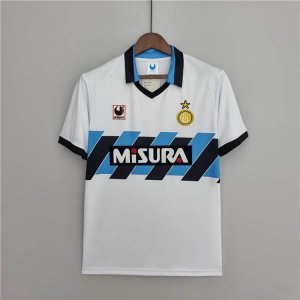 90-91 Inter Milan Away White Retro Soccer Jerseys Football Shirt