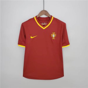 2000 Portugal Retro Soccer Jerseys Home Red Football Shirt