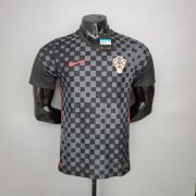 Croatia Soccer Shirt 2020-21 Away Black Soccer Jersey(Player Vesion)