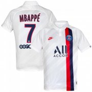 2019-20 PSG #7 Kylian Mbappe Away White Soccer Jersey Shirt