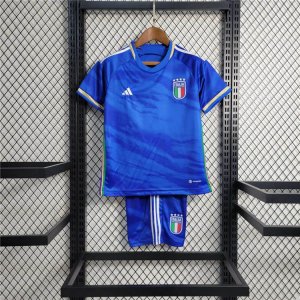 Kids Italy 2023 Home Blue Football Kit (Shirt+Shorts)