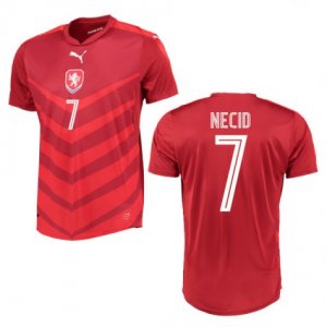 Czech Republic Home 2016 Necid 7 Soccer Jersey Shirt