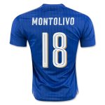Italy Home 2016 MONTOLIVO #18 Soccer Jersey