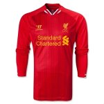 13-14 Liverpool Home Red Long Sleeve Soccer Jersey Shirt