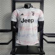 23/24 Juventus Football Shirt White Away Soccer Jersey (Authentic Version)