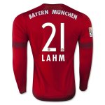 Bayern Munich LS Home 2015-16 LAHM #21 Soccer Jersey