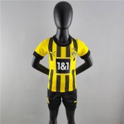 KIDS BORUSSIA DORTMUND 22/23 HOME YELLOW SOCCER KIT (JERSEY + SHORTS)