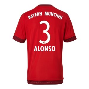 Bayern Munich 2015-16 Home ALONSO #3 Soccer Jersey