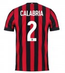 AC Milan Home 2017/18 Calabria #2 Soccer Jersey Shirt