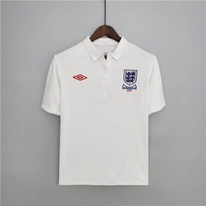 2010 England Home White Retro Soccer Jersey Football Shirt