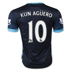 Manchester City Away 2015-16 KUN AGUERO #10 Soccer Jersey