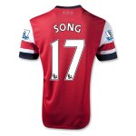 13/14 Arsenal #17 Song Home Red Soccer Jersey Shirt