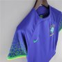 WOMEN'S BRAZIL WORLD CUP 2022 AWAY BLUE SOCCER SHIRT