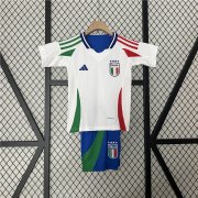 Kids Italy UEFA Euro 2024 Away Football Kit (Shirt+Shorts)