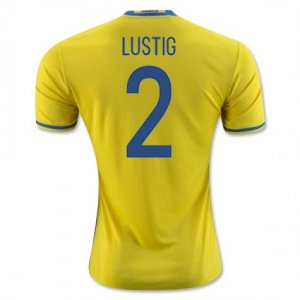 Sweden Home 2016 2 Lustig Soccer Jersey Shirt