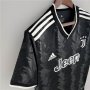 22/23 Juventus Away Black Soccer Jersey Football Shirt