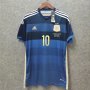 Argentina 2014 World Cup #10 MESSI Away Blue Soccer Jersey Football Shirt