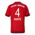 Bayern Munich 2015-16 Home DANTE #4 Soccer Jersey