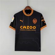 Valencia 22/23 Away Black Soccer Jersey Football Shirt