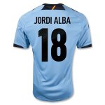 2012 Spain #18 ALBA Blue Away Soccer Jersey Shirt