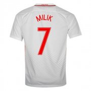 Poland Home 2016 Milik 7 Soccer Jersey Shirt