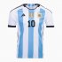 Argentina 3 Star 2022 Home White MESSI Soccer Jersey Football Shirt