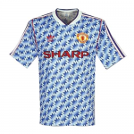 90-92 MANCHESTER UNITED AWAY BLUE RETRO SOCCER JERSEY SHIRT